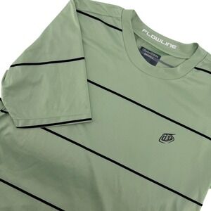 Troy Lee Designs Flowline MTB Jersey Mens Small Green Striped Short Sleeve Trail